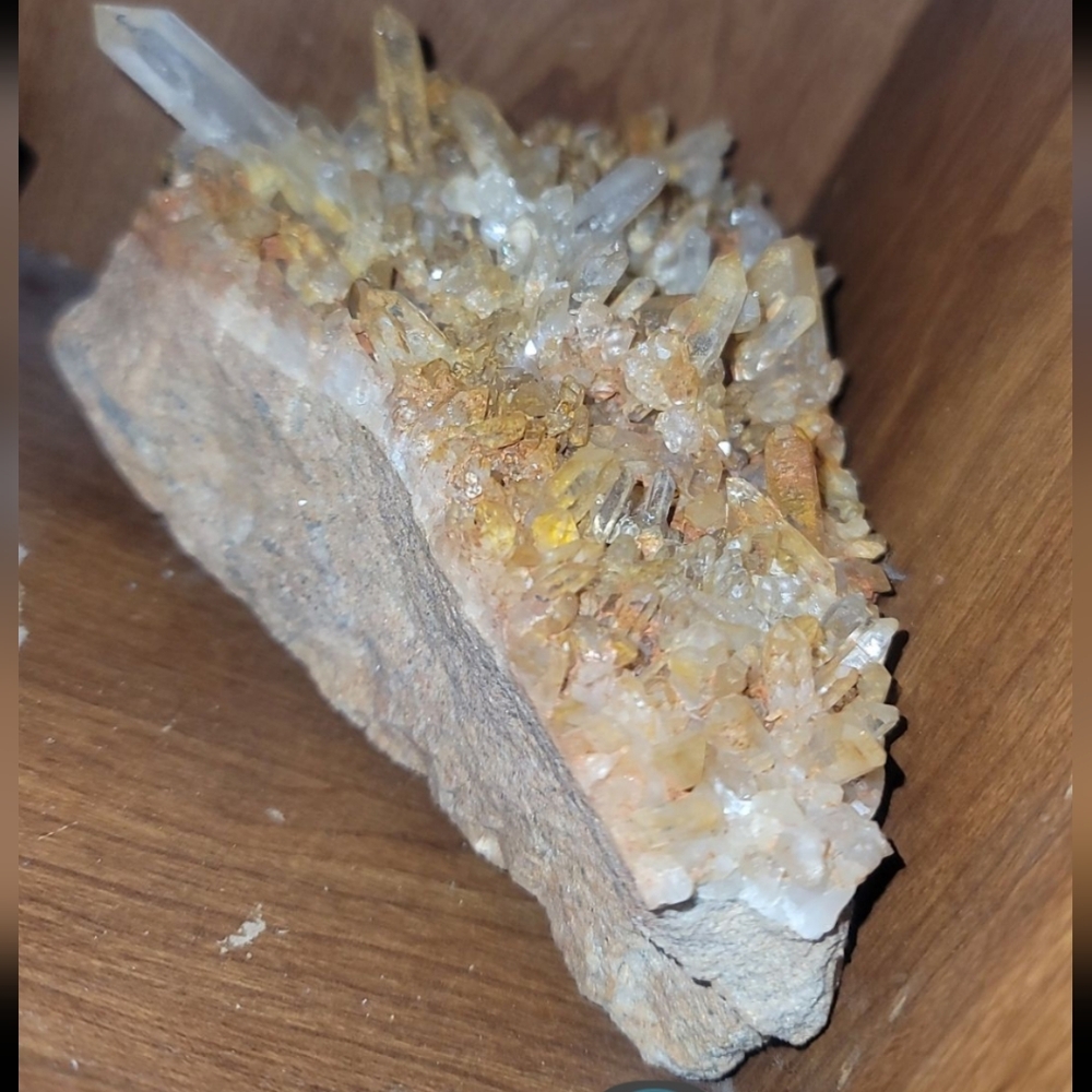 Golden Quartz Crystal Cluster